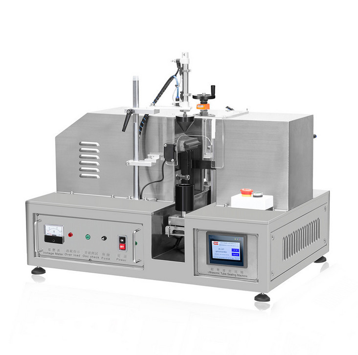 pharma mixing ultrasonic heating PE cream semi automatic tube filling sealing machine