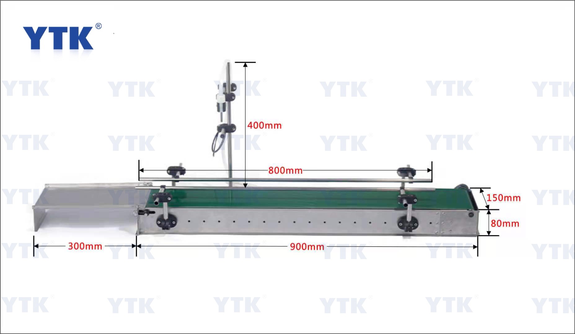 YTK-LJZ-D3000CW-A Semi-automatic Two Nozzles Diaphragm Pump Liquid Filling Machines With Conveyor and Guardrail