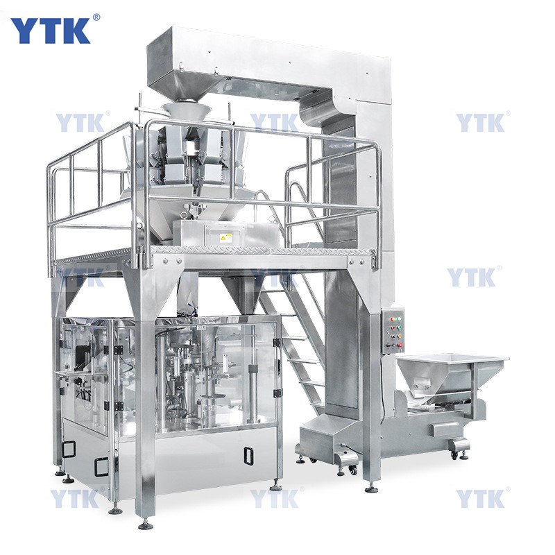 YTK-220 automatic dry fruit popcorn snack sugar sachet spice chips food stand up pouch packing machine